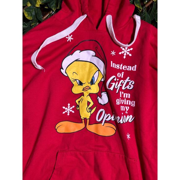LOONEY TUNES Tweety Bird Holiday Sweatshirt Fits Like a Size Small - Picture 1 of 6